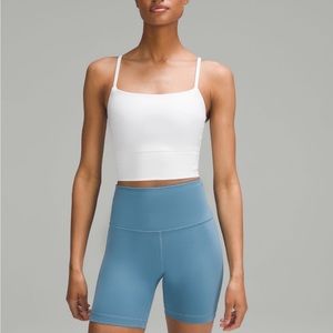 Lululemon Wonder Train Long Line Bra in White